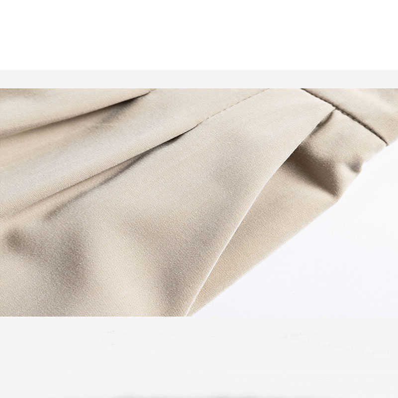 Flectit Bermuda Shorts High Waist Side Pocket Pleated Bermudas Women Student Girl Ladies Casual Outfits 210625