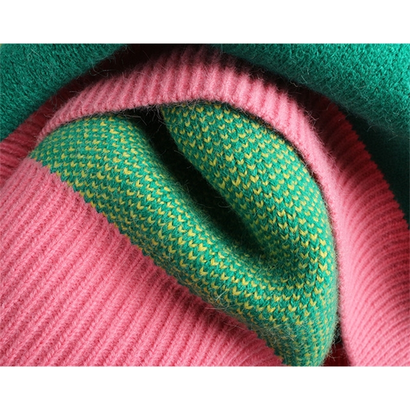 H.SA pull femme nouveaute Women Warm Rainbow Sweater and Pullovers Coloful Striped Knitwear Long Oversized Pull Sweaters 210218