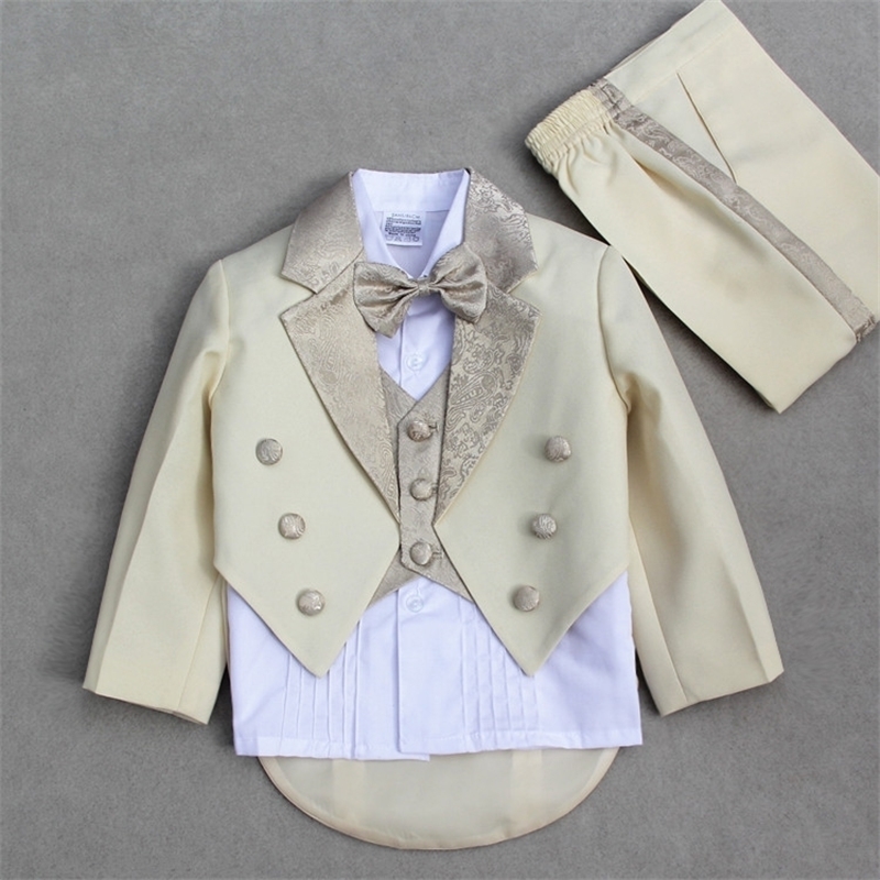 Kids Tuxedo Suits Champagne White Child Tuxedo Piano Performance Wear 7pieces Set Blazer+pant+shirt+bow+girdle+tie+belt Boy Suit T200819 от DHgate WW