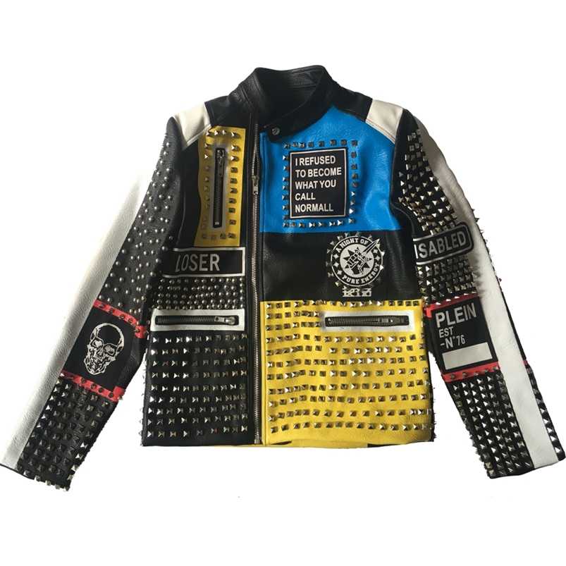 XL Men Women Leather Jacket Fashion Motorcycle Style Studded Rivet Punk Rock Cool Zipper Streetwear Biker Coats Y1248 211111, Picture
XL Men Women Leather Jacket Fashion Motorcycle Style Studded Rivet Punk Rock Cool Zipper Streetwear Biker Coats Y1248 211111, Picture