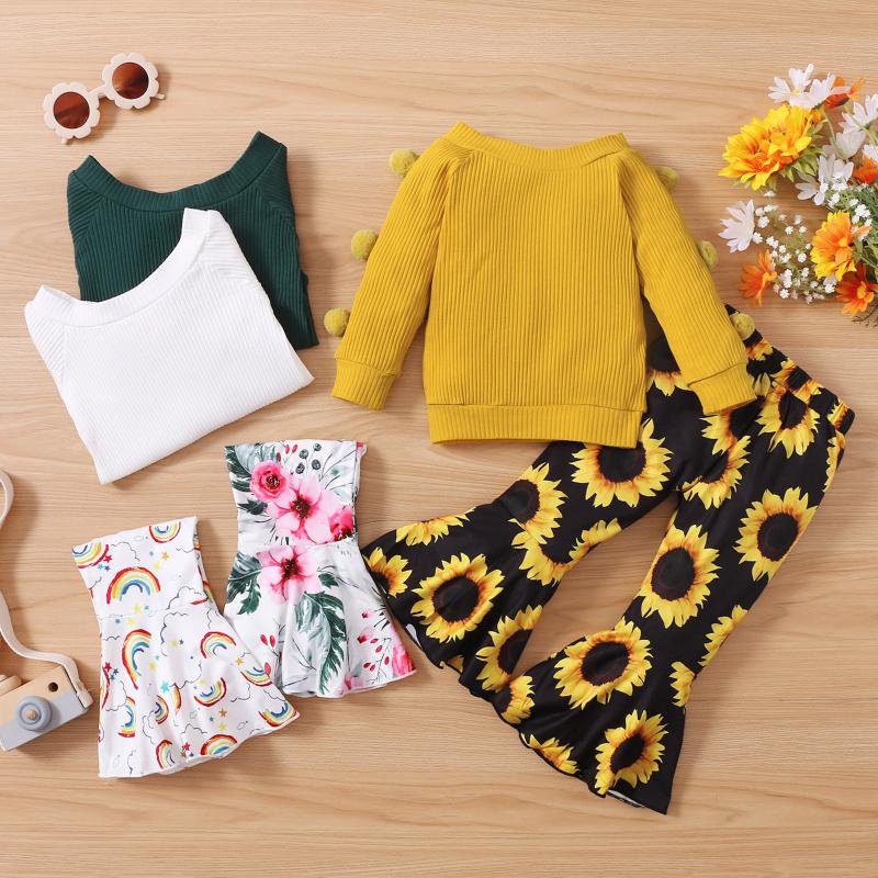 Clothing Sets 2022 Fashion Toddler Baby Girls Long Sleeve Tops Rainbow Sunflower Flare Pants Kids Outfits Spring Girl Clothes, White
Clothing Sets 2022 Fashion Toddler Baby Girls Long Sleeve Tops Rainbow Sunflower Flare Pants Kids Outfits Spring Girl Clothes, White