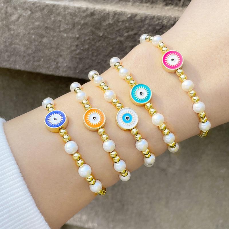 Charm Bracelets Lucky Blue Evil Eye Bracelet For Women White Pearl Beaded Stackable Spiritual Protection Jewelry Ojo Turco Brte77, Golden;silver
Charm Bracelets Lucky Blue Evil Eye Bracelet For Women White Pearl Beaded Stackable Spiritual Protection Jewelry Ojo Turco Brte77, Golden;silver