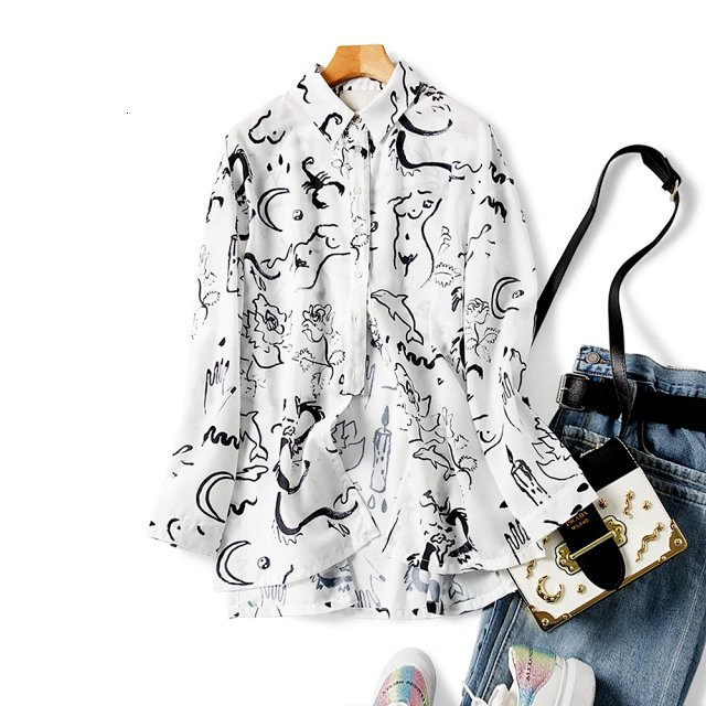 2021 New Primavera Vero Nova Blusa Feminina Abstrato Padro De Arte Impresso Senhoras Manga Longa Solta Single-breasted Camisas e Topos F98y, Black
2021 New Primavera Vero Nova Blusa Feminina Abstrato Padro De Arte Impresso Senhoras Manga Longa Solta Single-breasted Camisas e Topos F98y, Black