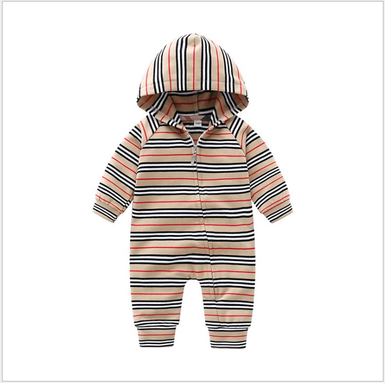 New Fashion Boys Girls Striped Rompers Infant Spring Autumn Long Sleeve Jumpsuits Kids Cotton Zipper Hooded Onesies Baby Romper, Blue 
New Fashion Boys Girls Striped Rompers Infant Spring Autumn Long Sleeve Jumpsuits Kids Cotton Zipper Hooded Onesies Baby Romper, Blue