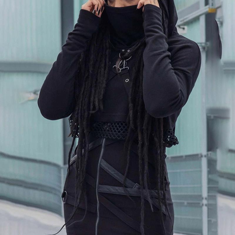 Goth Long Sleeve Hoodies Cover Face Autumn Spring Women Hollow Out Sexy Pullover Harajuku Chic Tops Punk Streetwear Sweatshirts, Black
Goth Long Sleeve Hoodies Cover Face Autumn Spring Women Hollow Out Sexy Pullover Harajuku Chic Tops Punk Streetwear Sweatshirts, Black
