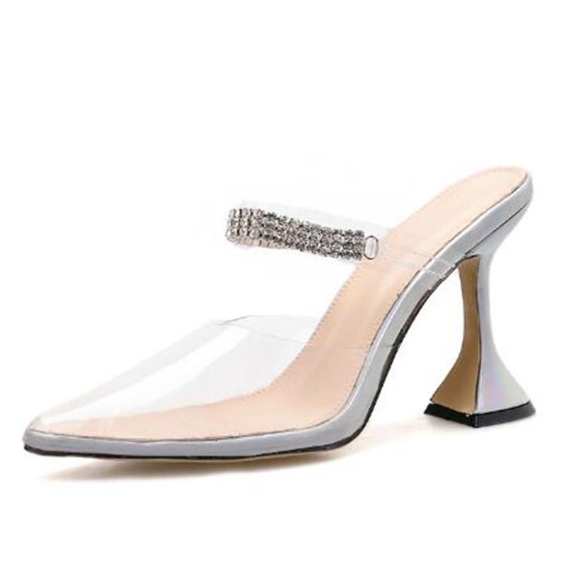 women sandals PVC Sequined Cloth Slip On 9cm Thin Heels High heels Pointed Toe Shallow sandal women shoes 2021 size 35-42, Silver
women sandals PVC Sequined Cloth Slip On 9cm Thin Heels High heels Pointed Toe Shallow sandal women shoes 2021 size 35-42, Silver