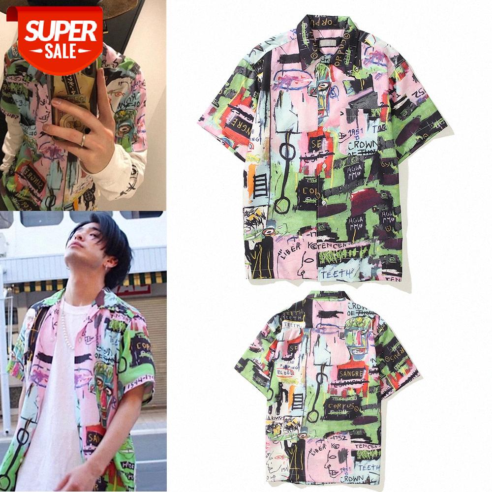 Color graffiti digital art print loose oversize jacket fashion casual short-sleeved shirt #2U4n, White;black
Color graffiti digital art print loose oversize jacket fashion casual short-sleeved shirt #2U4n, White;black