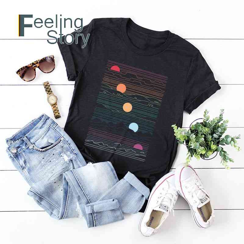 Harajuku Plus Size Tshirt Cotton Geometric Sunrise Beach Design Print O Neck Short Sleeve T-shirt Cute Clothes for Women 210603, Wine red
Harajuku Plus Size Tshirt Cotton Geometric Sunrise Beach Design Print O Neck Short Sleeve T-shirt Cute Clothes for Women 210603, Wine red