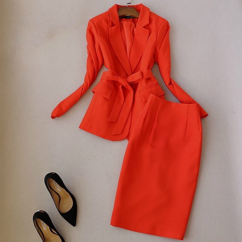 Autumn temperament women's suits skirt set high quality Fashion Slim Long Sleeve Jacket Blazer Casual two-piece suit 210527
Autumn temperament women's suits skirt set high quality Fashion Slim Long Sleeve Jacket Blazer Casual two-piece suit 210527