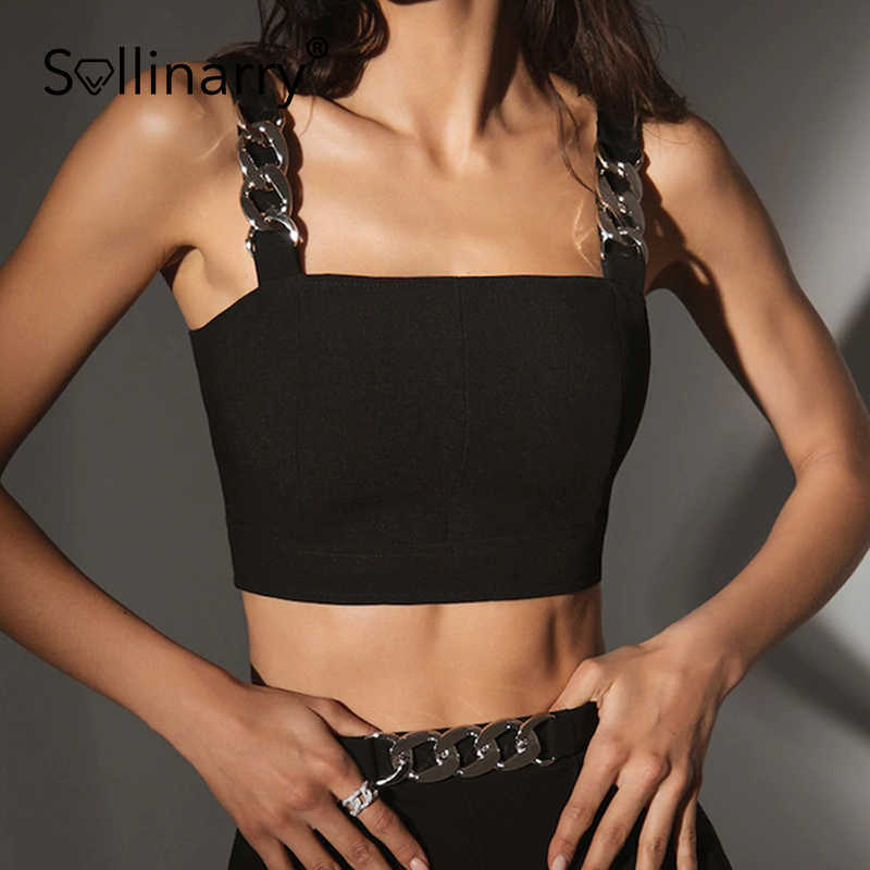 Sollinarry Sexy solid chain women backless tank summer High street square neck female basic vest Fashion short top party vintage 210709, Black
Sollinarry Sexy solid chain women backless tank summer High street square neck female basic vest Fashion short top party vintage 210709, Black