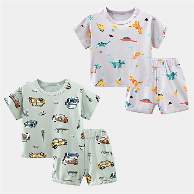 Summer 2 3 4 6 8 10 Years Cartoon Animal Print Cotton Short Sleeve Handsome T-Shirt Sleepwear Pajama Sets For Baby Kids Boy 210701, Green
Summer 2 3 4 6 8 10 Years Cartoon Animal Print Cotton Short Sleeve Handsome T-Shirt Sleepwear Pajama Sets For Baby Kids Boy 210701, Green