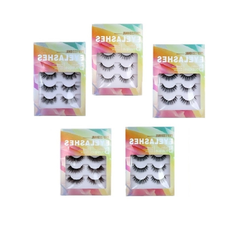 New 5 Pairs 3D Chemical Fiber Natural Long Thick Hair False Eyelashes Wispy Eye Lashes Beauty Makeup Extension Tools
