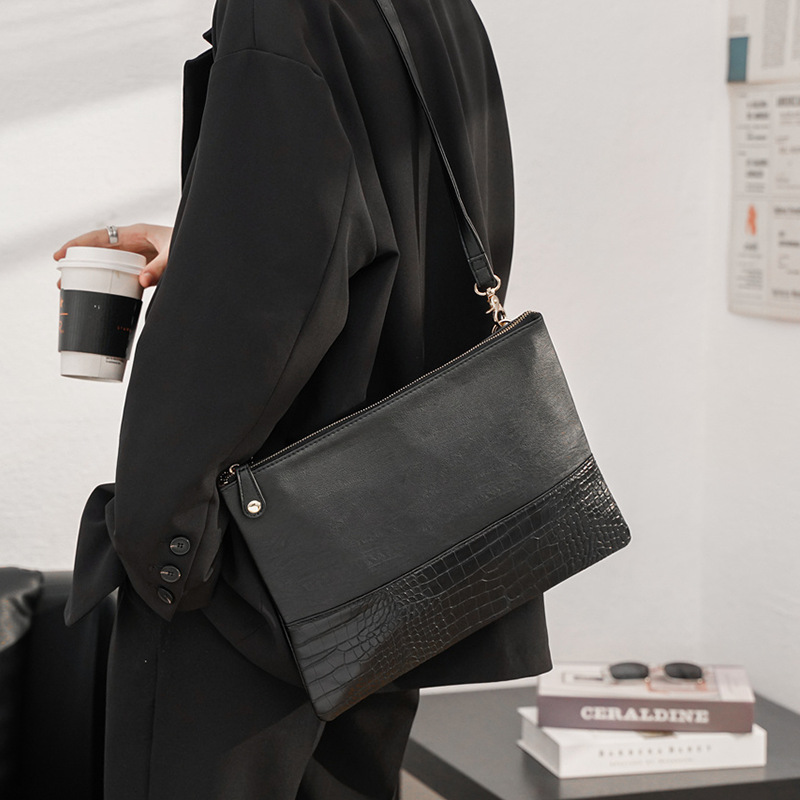 Ipad clutch case bag crocodile grain casual envelope bags document package