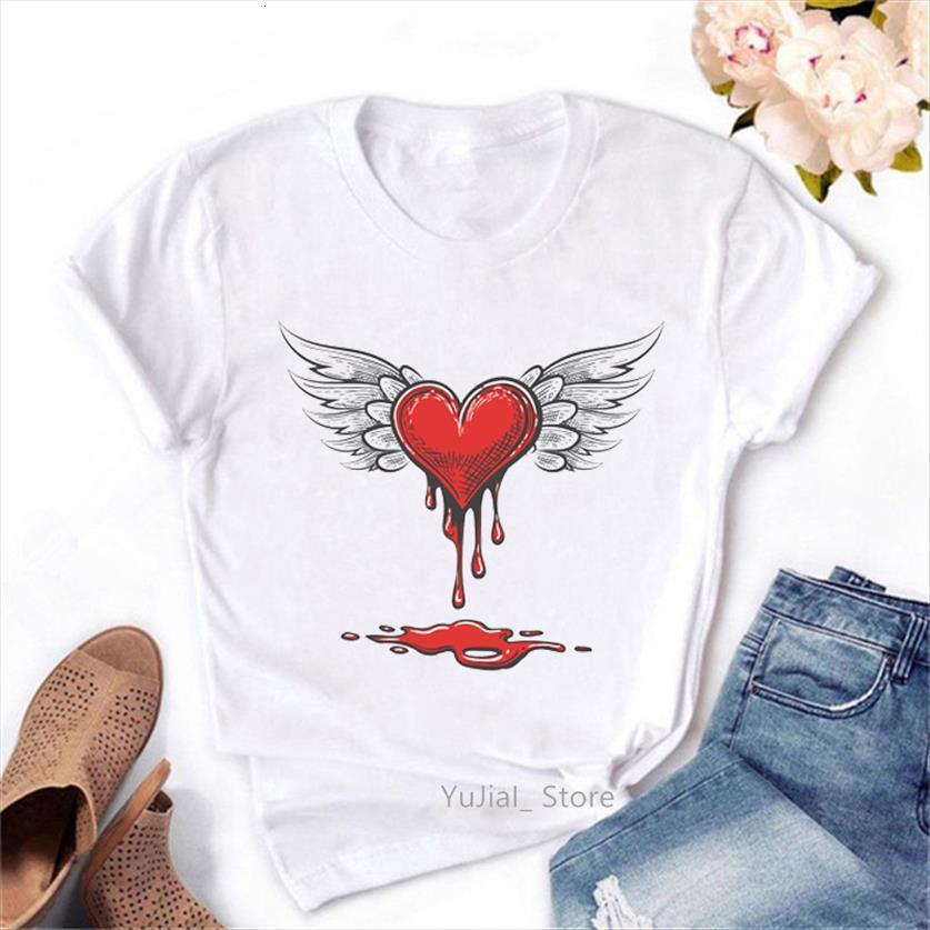 Angel Wings Love Print Womens Tops Vogue Femme Summer Fashion Short Sleeve Female Harajuku Clothes, White
Angel Wings Love Print Womens Tops Vogue Femme Summer Fashion Short Sleeve Female Harajuku Clothes, White
