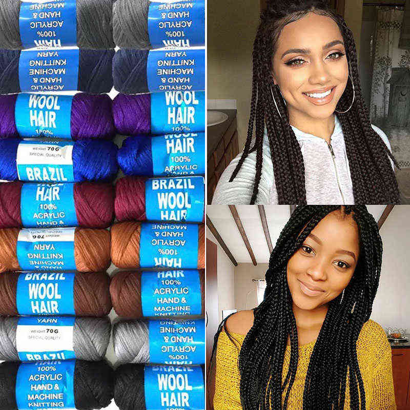 1PC 10pcs Brazilian wool hair yarn African hair yarn for braiding wig artificial twisting bundles wholesale hair attachment knitting Y211129, Bronze
1PC 10pcs Brazilian wool hair yarn African hair yarn for braiding wig artificial twisting bundles wholesale hair attachment knitting Y211129, Bronze