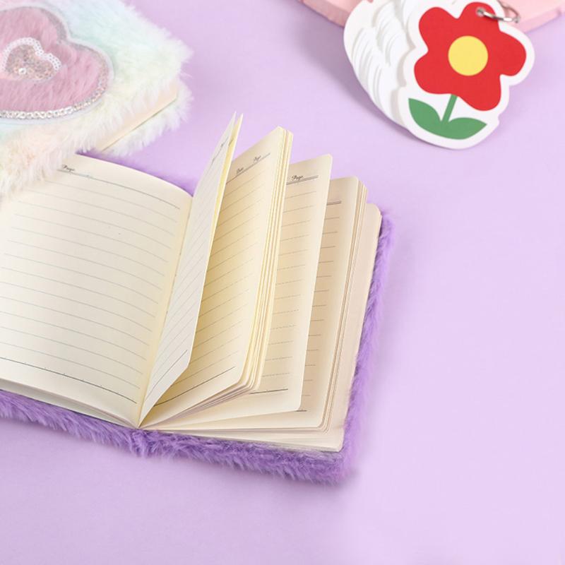 Plush Cartoon Cute Diary Book Notebook Notepad Paper High Quality Supplies For School Office Accessories Child Cute Notebook