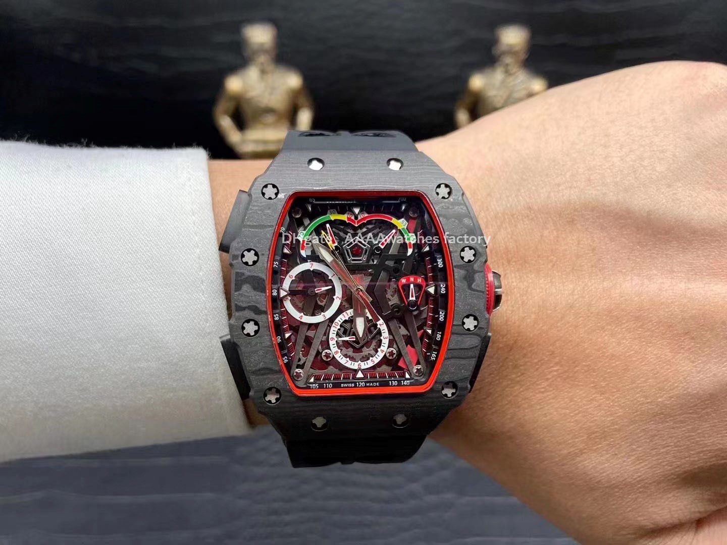 2021 top custom men's automatic mechanical watch carbon fiber multifunctional sports tape watch Red luxury with fashion trend richar watches wristwatches RM50
2021 top custom men's automatic mechanical watch carbon fiber multifunctional sports tape watch Red luxury with fashion trend richar watches wristwatches RM50