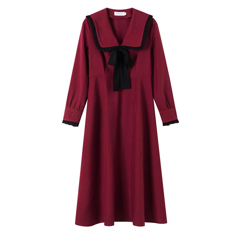 Casual Dresses Retro And Elegant French Style Solid Color Long Sleeve Woman Chiffon Dress 2021 Autumn Winter, Red
Casual Dresses Retro And Elegant French Style Solid Color Long Sleeve Woman Chiffon Dress 2021 Autumn Winter, Red