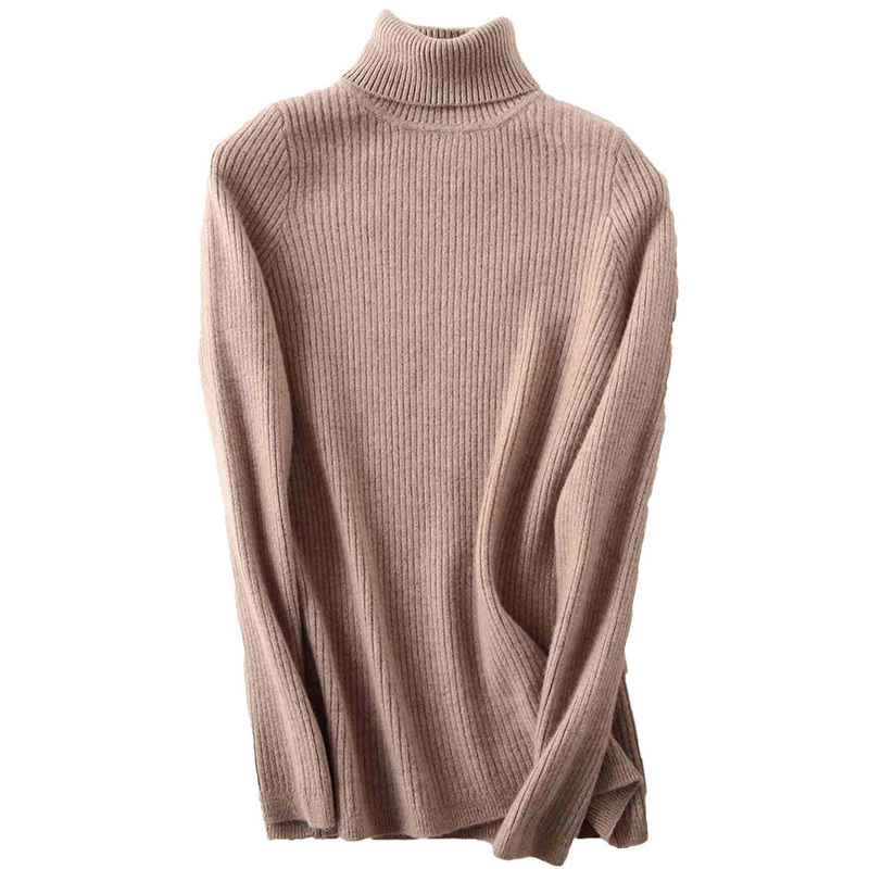 100% Merino Wool Turtleneck Sweater Women Autumn Winter Warm Soft knitted Pullover Femme Jumper Women Cashmere Sweater 210218