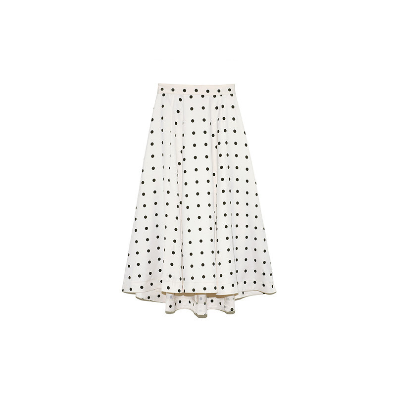 Neploe Elegant French Style Chic Polka Dot Women Skirts Autumn Winter Allmatch Jupe High Waist Zip Aline Femme Skirt 210306