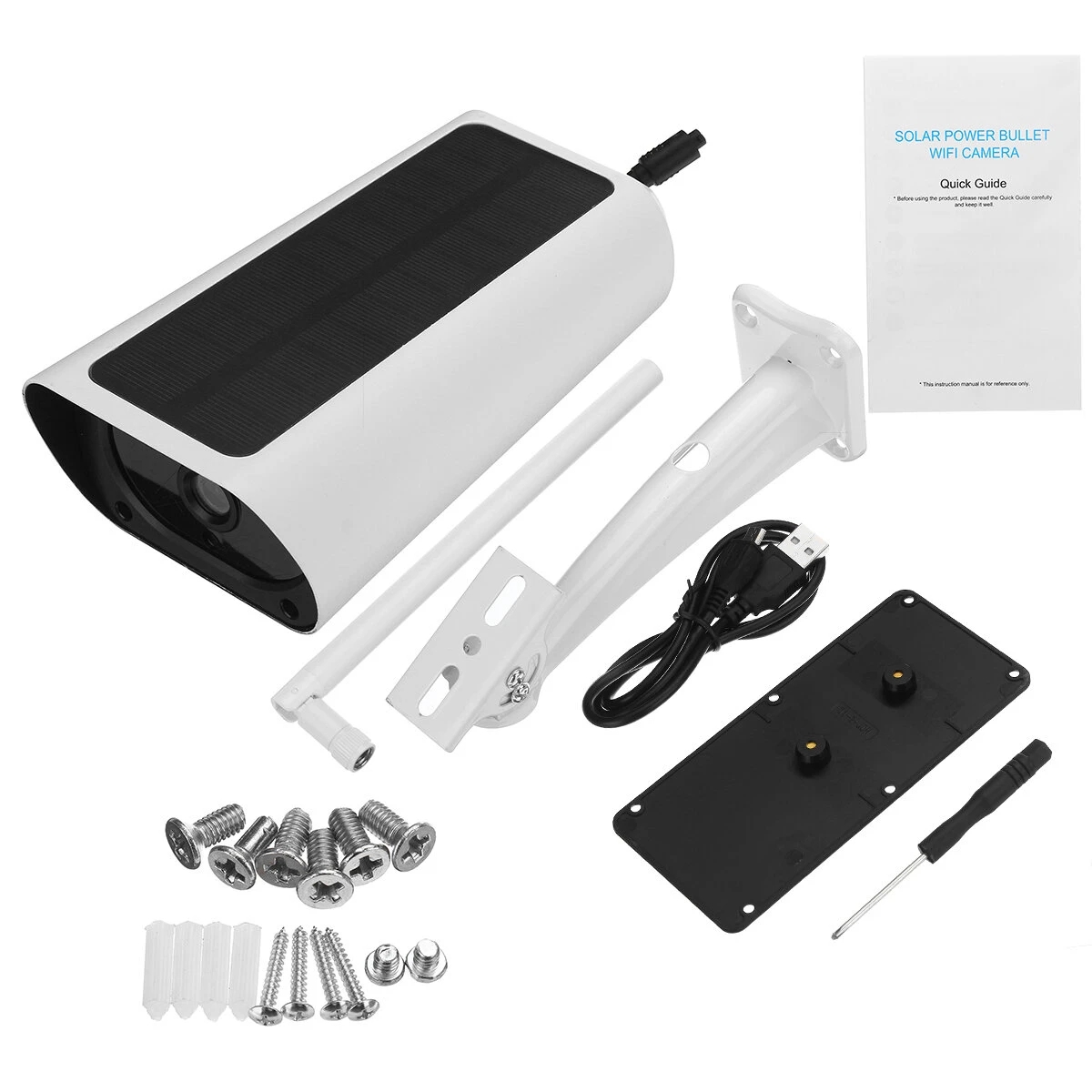 1080P Solar Powered Energy Wireless WiFi IP Camera HD Home Outdoor Security Camera