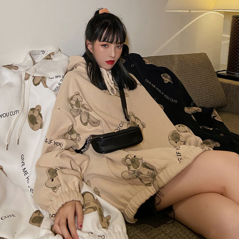 2021 New Oversized Print Bear Hoodie Women Sweatshirt Style Autumn Winter Casual Hoodies Harajuku Outerwear Coat O-neck Top A4pf, Khaki
2021 New Oversized Print Bear Hoodie Women Sweatshirt Style Autumn Winter Casual Hoodies Harajuku Outerwear Coat O-neck Top A4pf, Khaki