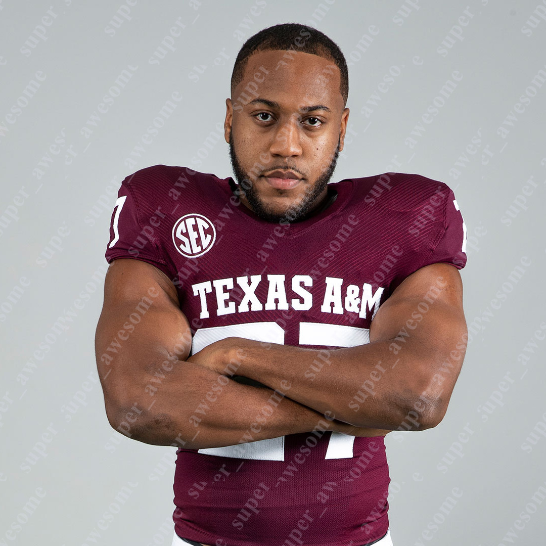 Hot Texas A M Football Jersey Max Johnson Evan Stewart Ainias Smith Jahdae Walker McKinnley Jackson Moose Muhammad Johnny Manziel Max Wright Layden Ro