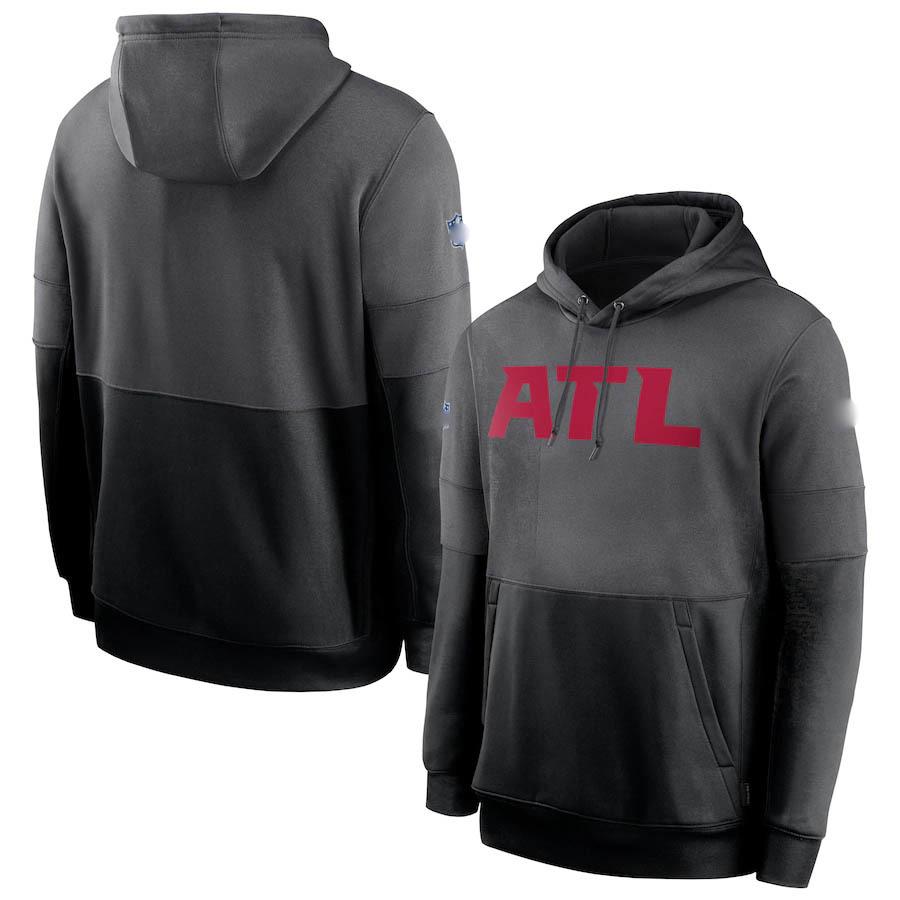 Atlanta„Falcons„Men Women Youth Sweatshirt Sideline Lockup Performance Pullover Football Hoodie