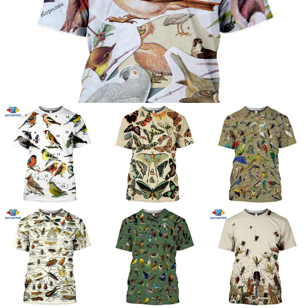 SONSPEE Animal Bird Insect 3d Print t shirt Summer Fashion Casual Short sleeve Tee Tops Streetwear Hip hop Homme Pullover Shirts L0223, White;black
SONSPEE Animal Bird Insect 3d Print t shirt Summer Fashion Casual Short sleeve Tee Tops Streetwear Hip hop Homme Pullover Shirts L0223, White;black