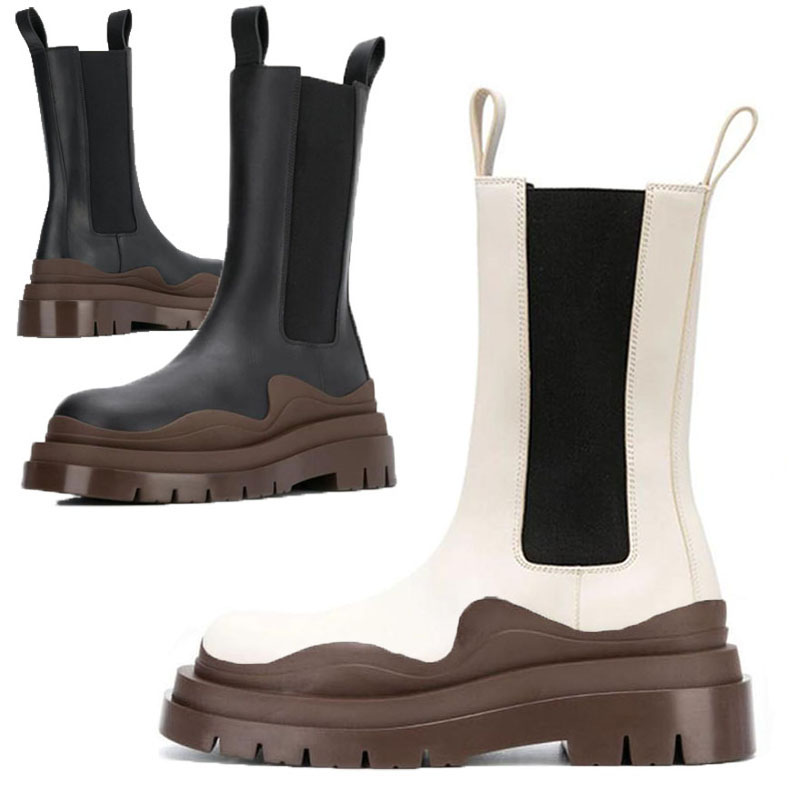 2021 AAA+ White Brown soles Bottega-booties Men TWO TONE LTHR CHELSA BOOT Man platform chunky boot lady boot luxury designer women boots 35--45, Shoes box
2021 AAA+ White Brown soles Bottega-booties Men TWO TONE LTHR CHELSA BOOT Man platform chunky boot lady boot luxury designer women boots 35--45, Shoes box