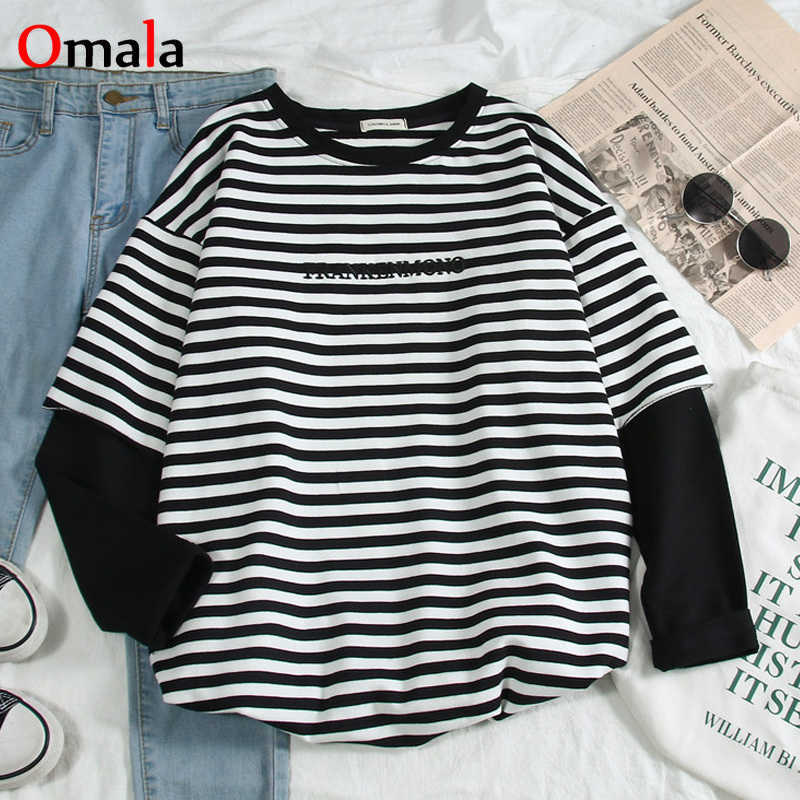 spring Women's t-shirts letters stripe Patchwork top O-Neck long sleeve Students t-shirt harajuku oversized Casual T shirt 210702, May 3376 qiantiao
spring Women's t-shirts letters stripe Patchwork top O-Neck long sleeve Students t-shirt harajuku oversized Casual T shirt 210702, May 3376 qiantiao