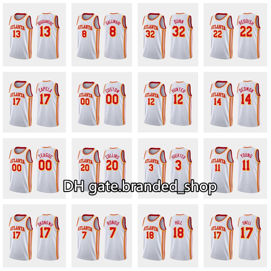 Custom Men Basketball Trae Young Jersey 8 Danilo Gallinari 22 Cam Reddish 7 Rajon Rondo Women Kids 2020-21 White Association Jersey, Color 16
Custom Men Basketball Trae Young Jersey 8 Danilo Gallinari 22 Cam Reddish 7 Rajon Rondo Women Kids 2020-21 White Association Jersey, Color 16