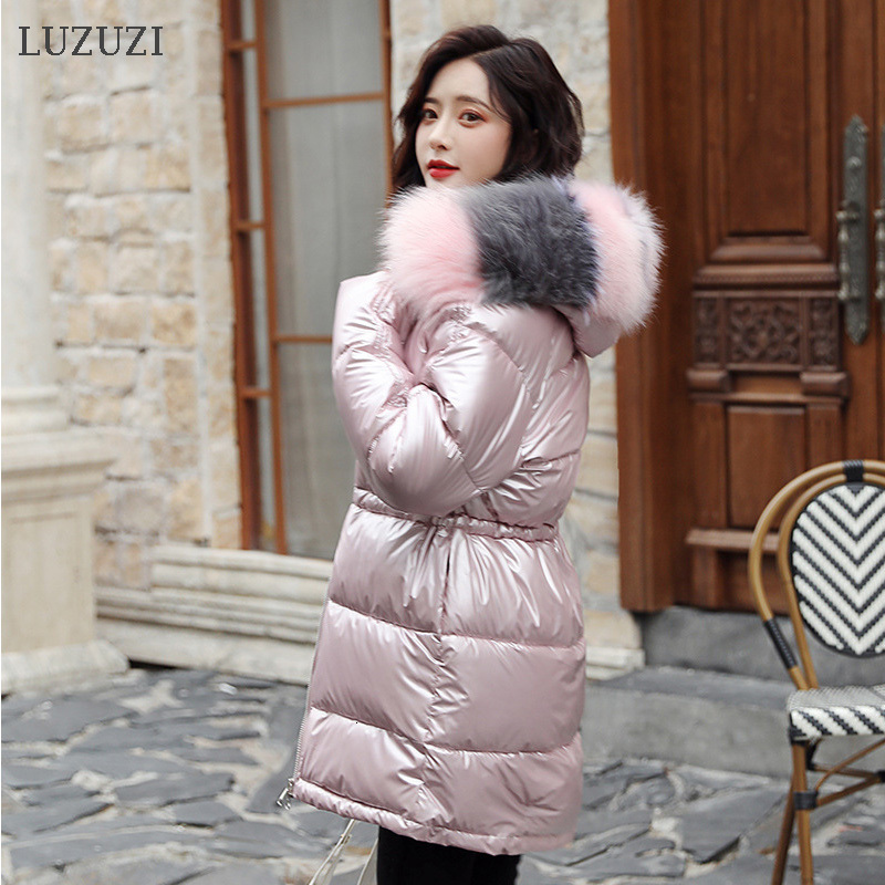 2021 New Ladies Thicken Hooded Glossy Parka Slim with Fur Collar Outerwear Autumn Winter Jacket Women Coat Parkas Female Bzb7, Black
2021 New Ladies Thicken Hooded Glossy Parka Slim with Fur Collar Outerwear Autumn Winter Jacket Women Coat Parkas Female Bzb7, Black