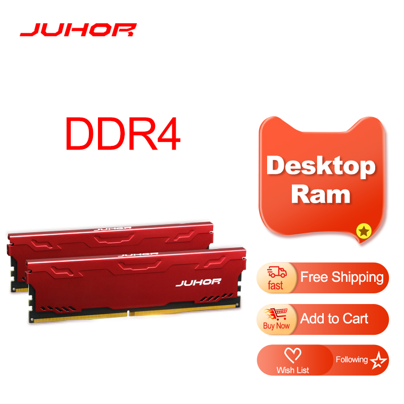 JUHOR Memoria Ram ddr4 16GB 4GB 8GB 32GB Desktop Memory Udimm 2133MHz 2400MHz 2666MHz 3000MHz New Dimm Rams With Heat Sink
JUHOR Memoria Ram ddr4 16GB 4GB 8GB 32GB Desktop Memory Udimm 2133MHz 2400MHz 2666MHz 3000MHz New Dimm Rams With Heat Sink