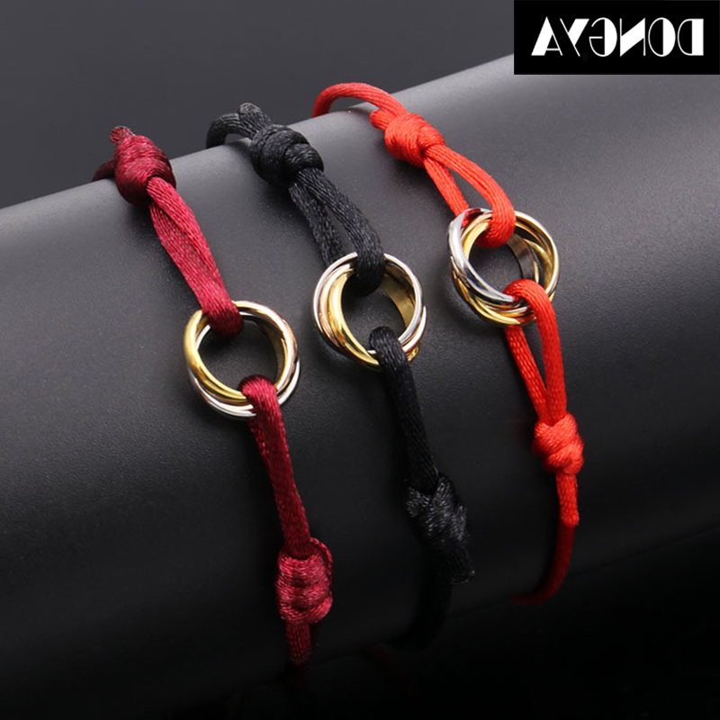 Fashion Brand Women Lover Bangle Handmade Rope Chain Bracelet Charm Titanium Stainless Steel three circles Carter
Fashion Brand Women Lover Bangle Handmade Rope Chain Bracelet Charm Titanium Stainless Steel three circles Carter