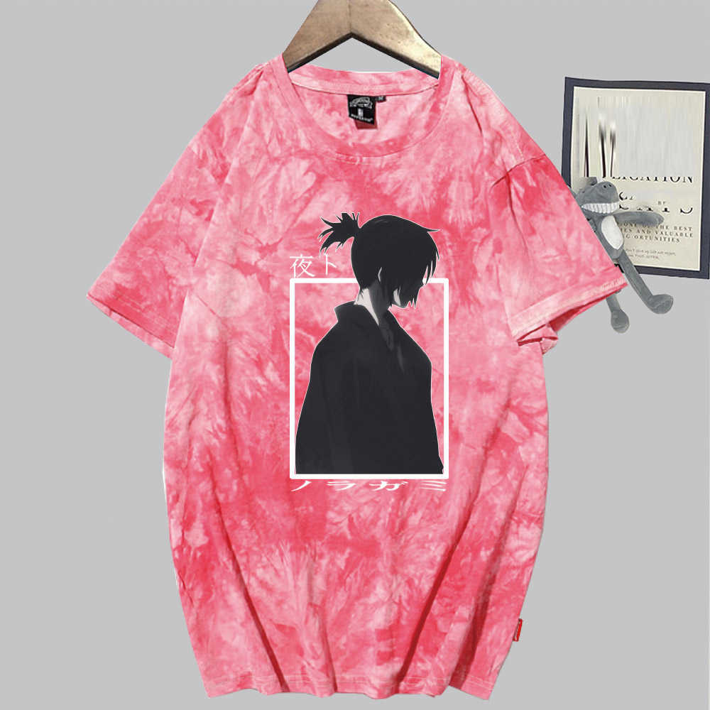 Noragami Yato Anime T-shirt Short Sleeve O-neck Casual Tie Dye Uniex Cloths Y0809