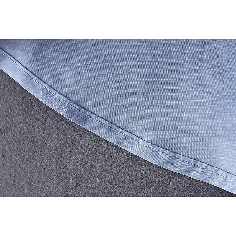 Newest women stylish solid blue irregular skew collar blouse long sleeve buttons decorate shirts elegant female tops 210225