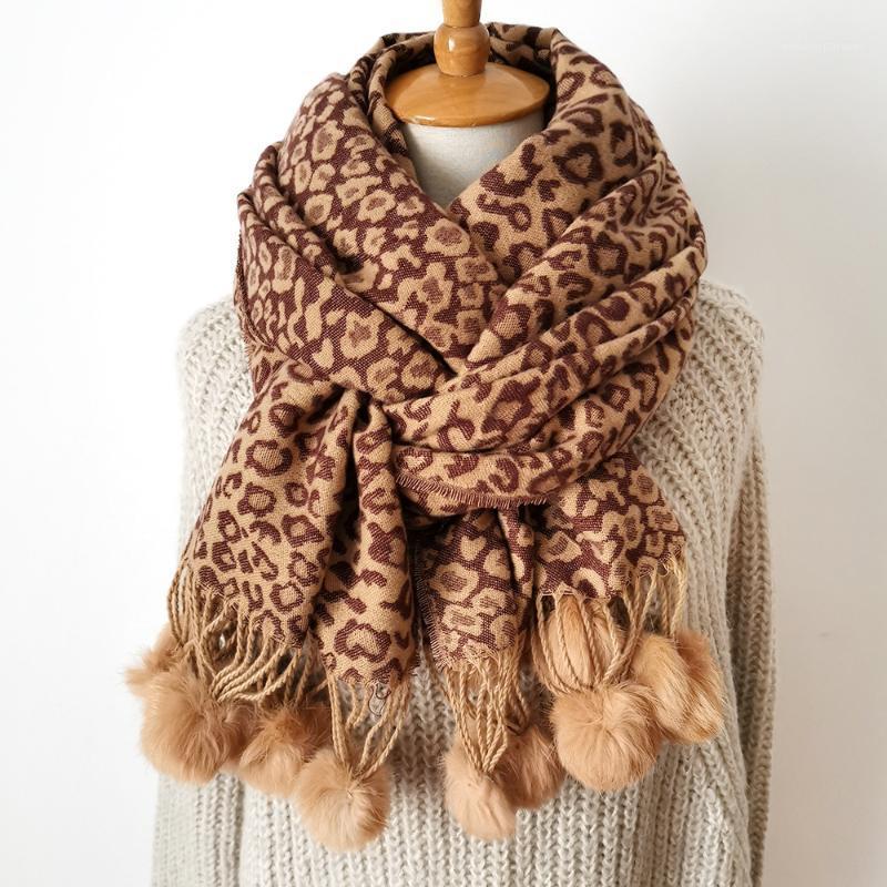 Scarves Leopard Print Women Scarf With Hairball Winter Cashmere Warm Blanket Shawl Ladies Foulard Wraps
Scarves Leopard Print Women Scarf With Hairball Winter Cashmere Warm Blanket Shawl Ladies Foulard Wraps