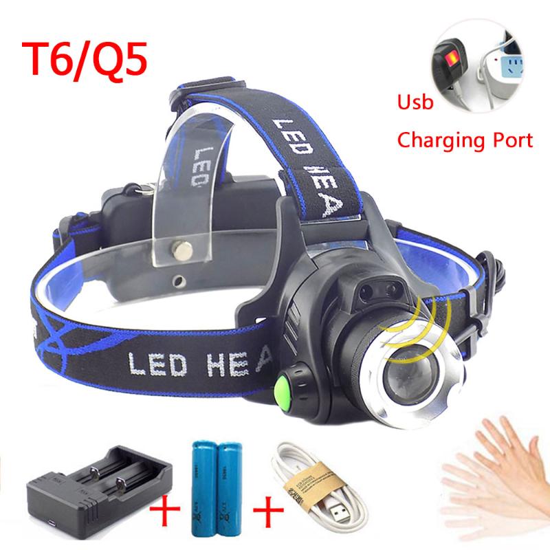 USB Q5 T6 Led Headlamp Zoomable Headlight Waterproof Sensor Head Torch Head lamp Fishing Hunting with 18650 battery
USB Q5 T6 Led Headlamp Zoomable Headlight Waterproof Sensor Head Torch Head lamp Fishing Hunting with 18650 battery