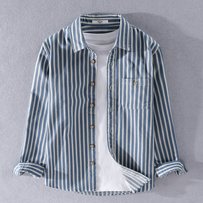 2021 New Vero e Outono De Manga Comprida Listra Masculina Moda Azul Listrado Camisas Para Homens Casual Camisa Da Marca 37c3, Dark blue stripe
2021 New Vero e Outono De Manga Comprida Listra Masculina Moda Azul Listrado Camisas Para Homens Casual Camisa Da Marca 37c3, Dark blue stripe