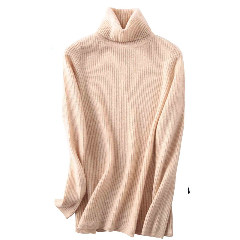 100% Merino Wool Turtleneck Sweater Women Autumn Winter Warm Soft knitted Pullover Femme Jumper Women Cashmere Sweater 210218