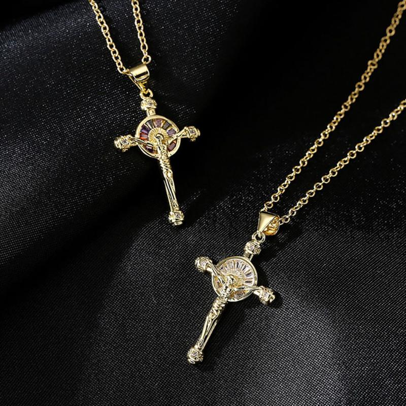 Pendant Necklaces Gold Christian Stainless Steel Necklace For Men Fashion Jewelry Crucifix Jesus Cross Chain, Silver
Pendant Necklaces Gold Christian Stainless Steel Necklace For Men Fashion Jewelry Crucifix Jesus Cross Chain, Silver