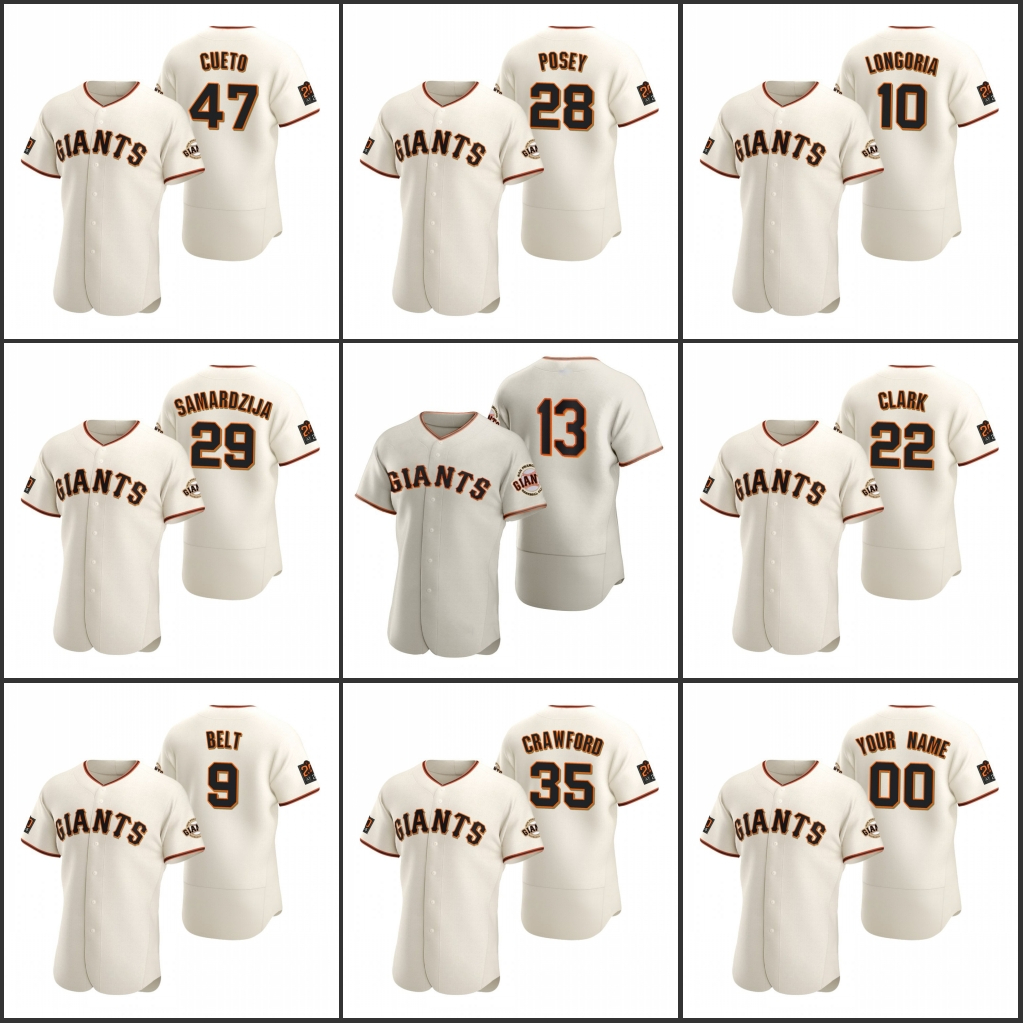 San FranciscoGiants #28 Buster Posey 22 Will Clark 9 Brandon Belt Men Women Youth Custom Black Alternate Authentic Jersey
San FranciscoGiants #28 Buster Posey 22 Will Clark 9 Brandon Belt Men Women Youth Custom Black Alternate Authentic Jersey