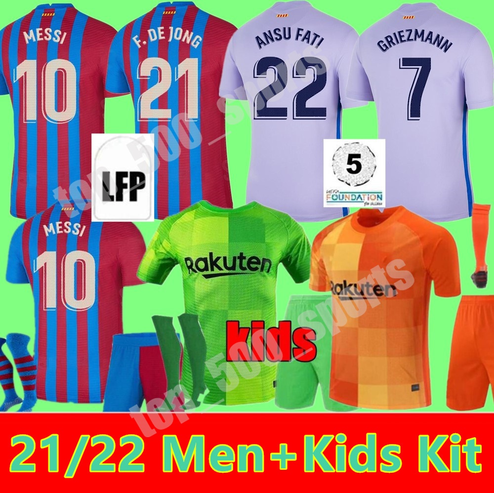 Men + kids kit 21 22 Barcelona soccer jerseys 2021 2022 PEDRI MESSI ANSU FATI camiseta futbol GRIEZMANN KUN AGUERO Maillots foot home away goalkeeper gk football shirt, Kids home+champions patch
Men + kids kit 21 22 Barcelona soccer jerseys 2021 2022 PEDRI MESSI ANSU FATI camiseta futbol GRIEZMANN KUN AGUERO Maillots foot home away goalkeeper gk football shirt, Kids home+champions patch