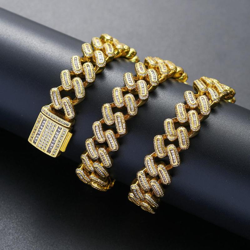 Chains 15mm Fashion Miami Cuban Bracelet Full Iced Out Cubic Zirconia Hip Hop Rapper Jewelry Ladies Gift
Chains 15mm Fashion Miami Cuban Bracelet Full Iced Out Cubic Zirconia Hip Hop Rapper Jewelry Ladies Gift