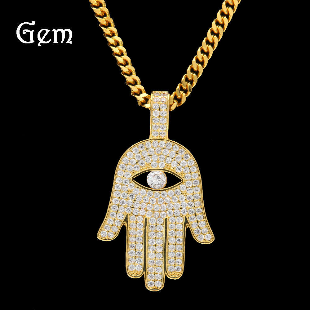 Hip hop micro inlaid zircon hollow eye Fatima hand Pendant khamsah Pendant
Hip hop micro inlaid zircon hollow eye Fatima hand Pendant khamsah Pendant