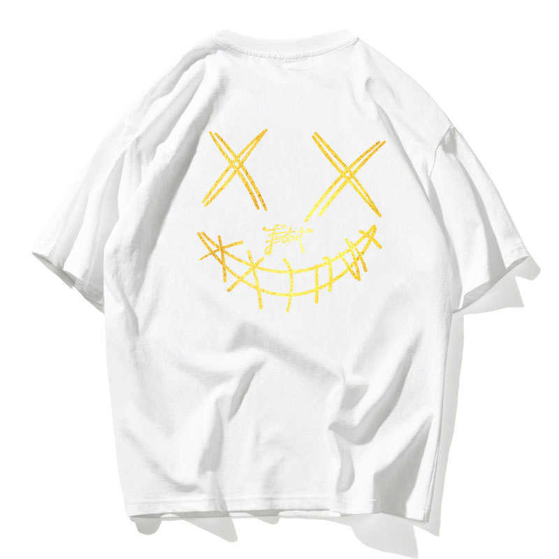 T Shirt Mens Hip Hop Devil Face Tshirt Streetwear Summer Cotton Harajuku T-Shirts Short Sleeve Tops Tees Street Wear 210603