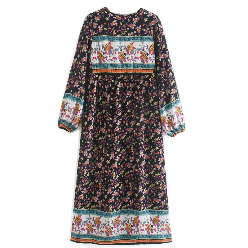 2021 Bohemia Floral print Vintage Dress Women Tassel Lace up O neck long sleeve Casual Holiday Long Dress Autumn Plus size Dress, Red
2021 Bohemia Floral print Vintage Dress Women Tassel Lace up O neck long sleeve Casual Holiday Long Dress Autumn Plus size Dress, Red