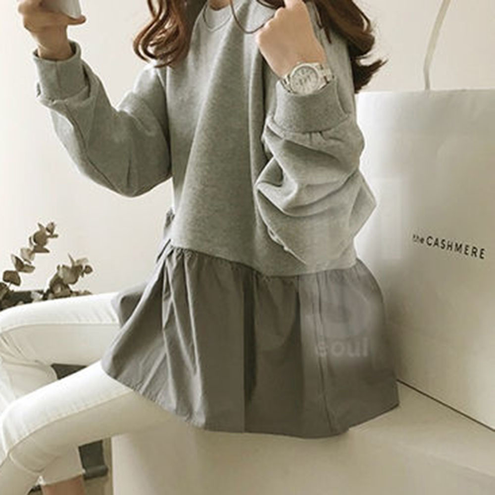 Women's Sweatshirts Japanese Harajuku Loose Casual Kawaii Ruffle Sweatshirt Female Korean Cute Clothing Autumn Winter Hoodie 201028