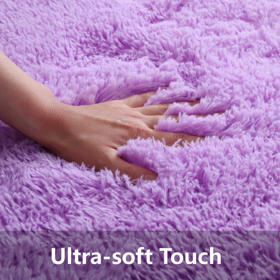 Fluffy Round Carpet For Living Solid Color Thicken Soft Faux Fur Rugs Bedroom Plush Shaggy Area Rug Kids Room Floor Mat 0727 H260226